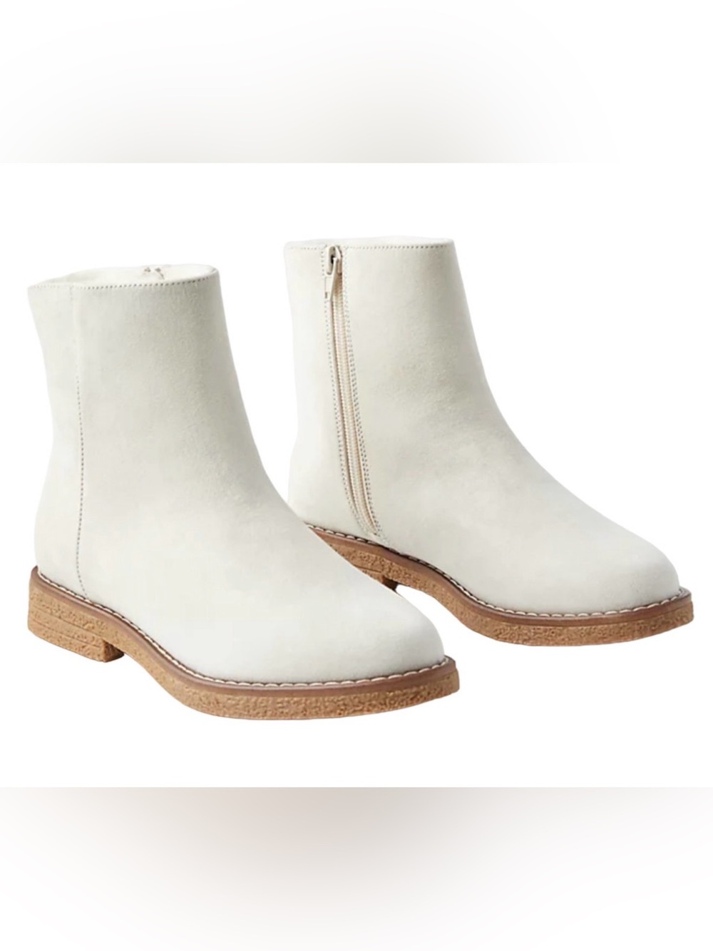 NEW LOFT ANN TAYLOR IRISH CREAM FAUX FUR LINED BOOTS BOOTIE SIZE 9